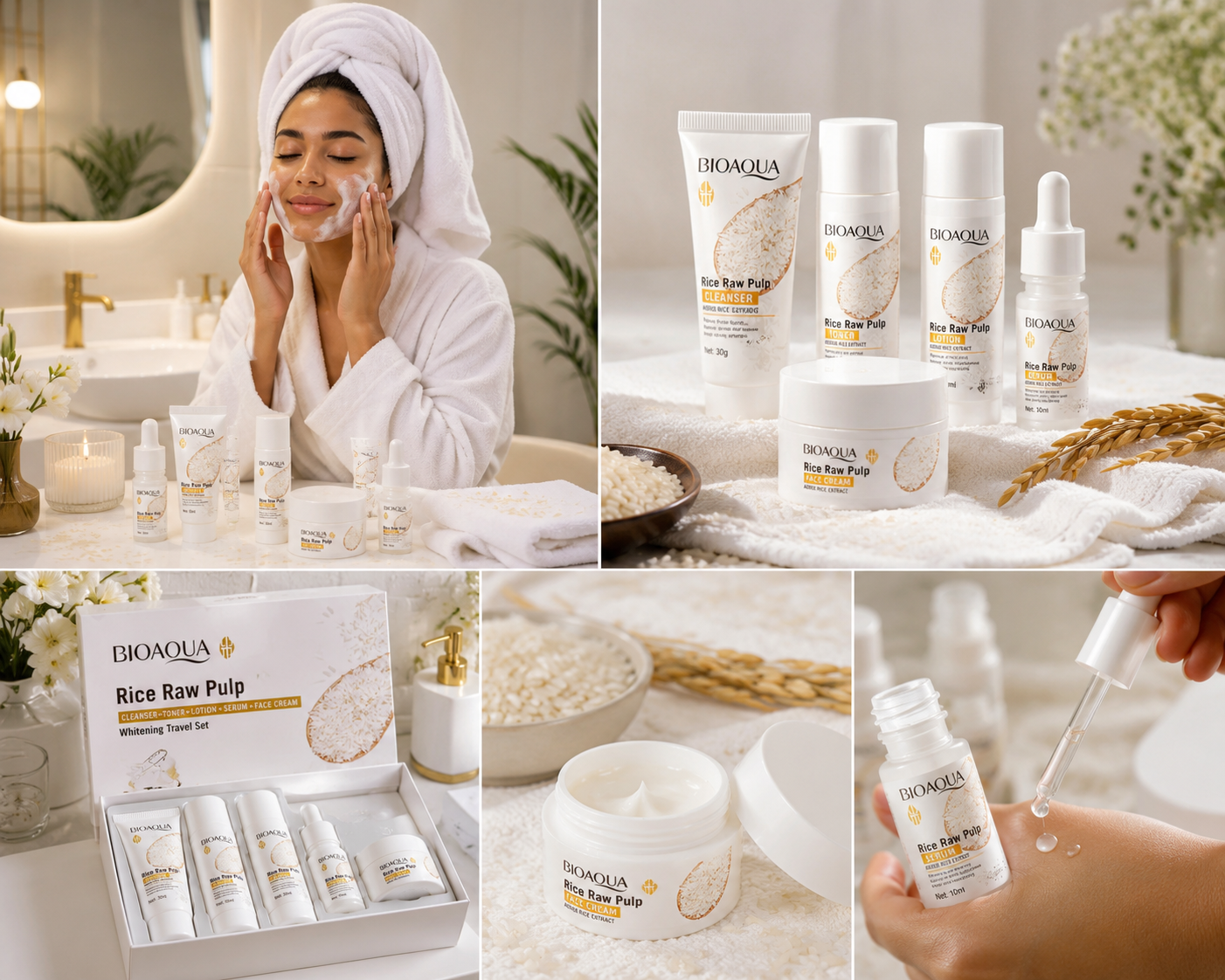Invincible™ Rice Ritual – Coffret Visage au Riz, 5 Soins